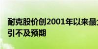 耐克股价创2001年以来最大跌幅 全年业绩指引不及预期