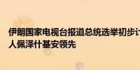 伊朗国家电视台报道总统选举初步计票结果伊朗改革派候选人佩泽什基安领先