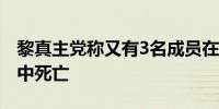 黎真主党称又有3名成员在黎以临时边界冲突中死亡