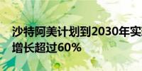 沙特阿美计划到2030年实现销售天然气产量增长超过60%