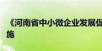 《河南省中小微企业发展促进条例》今日起实施