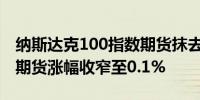 纳斯达克100指数期货抹去涨幅标普500指数期货涨幅收窄至0.1%