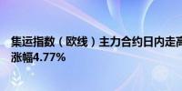 集运指数（欧线）主力合约日内走高253.4点现报5565.0点涨幅4.77%