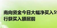 南向资金今日大幅净买入59.53亿港元 建设银行获买入额居前