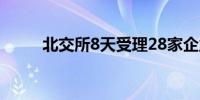 北交所8天受理28家企业上市申请