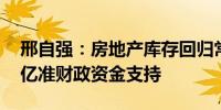 邢自强：房地产库存回归常态需3万亿—4万亿准财政资金支持