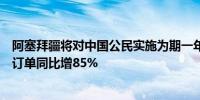 阿塞拜疆将对中国公民实施为期一年的单方面免签旅行平台订单同比增85%