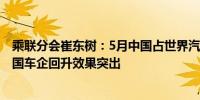 乘联分会崔东树：5月中国占世界汽车份额33% 比亚迪等中国车企回升效果突出