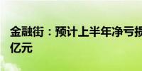 金融街：预计上半年净亏损18.21亿元-21.86亿元