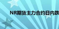 NR期货主力合约日内跌幅扩大至3%