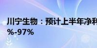 川宁生物：预计上半年净利润同比增长86.76%-97%