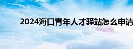 2024海口青年人才驿站怎么申请？