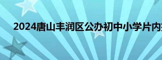 2024唐山丰润区公办初中小学片内招生