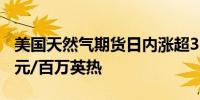 美国天然气期货日内涨超3.00%现报2.437美元/百万英热