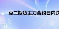 豆二期货主力合约日内跌幅扩大至3%