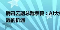 腾讯云副总裁蔡毅：AI大模型混元是百年不遇的机遇