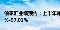 徐家汇业绩预告：上半年净利同比下降95.51%-97.01%