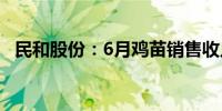 民和股份：6月鸡苗销售收入4857.78万元