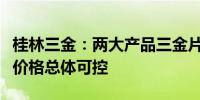 桂林三金：两大产品三金片、西瓜霜的原材料价格总体可控