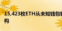 15,423枚ETH从未知钱包转移到Coinbase机构