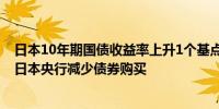 日本10年期国债收益率上升1个基点报1.08%此前银行呼吁日本央行减少债券购买