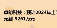 卓朗科技：预计2024年上半年净利润-1.27亿元到-9261万元