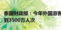 泰国财政部：今年外国游客抵达数量应至少达到3500万人次