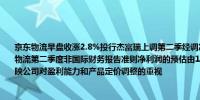 京东物流早盘收涨2.8%投行杰富瑞上调第二季经调净利预测该机构在报告中表示将京东物流第二季度非国际财务报告准则净利润的预估由10.5亿元人民币上调至12.5亿元以反映公司对盈利能力和产品定价调整的重视