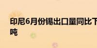 印尼6月份锡出口量同比下降44.2%至4459吨