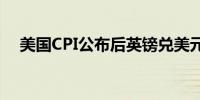 美国CPI公布后英镑兑美元升至一年高点