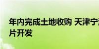 年内完成土地收购 天津宁河区这一片区拟成片开发