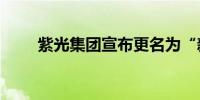 紫光集团宣布更名为“新紫光集团”