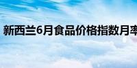 新西兰6月食品价格指数月率1%前值-0.20%