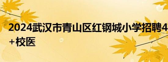 2024武汉市青山区红钢城小学招聘40人 教师+校医