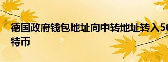 德国政府钱包地址向中转地址转入5000枚比特币