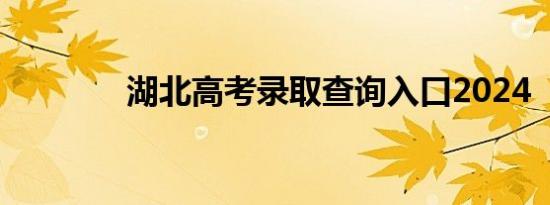 湖北高考录取查询入口2024