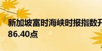 新加坡富时海峡时报指数开盘上涨0.3%报3486.40点