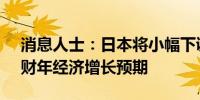 消息人士：日本将小幅下调截至2025年3月财年经济增长预期