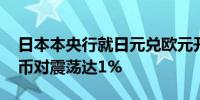 日本本央行就日元兑欧元开展汇率检查 该货币对震荡达1%