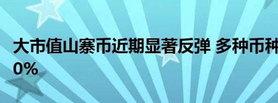 大市值山寨币近期显著反弹 多种币种涨幅超10%