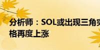 分析师：SOL或出现三角突破 从而推动其价格再度上涨