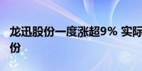 龙迅股份一度涨超9% 实际控制人持续增持股份