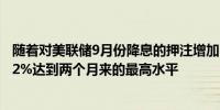 随着对美联储9月份降息的押注增加PHLX房地产指数上涨2.2%达到两个月来的最高水平