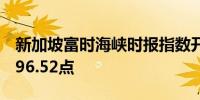 新加坡富时海峡时报指数开盘下跌0.1%报3496.52点