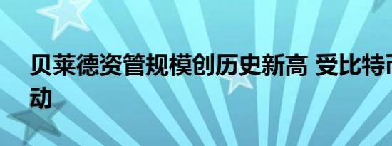 贝莱德资管规模创历史新高 受比特币ETF推动