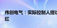 伟创电气：实际控制人提议2024年度中期分红