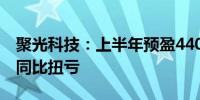 聚光科技：上半年预盈4400万元-4700万元 同比扭亏