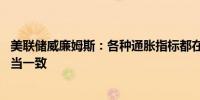 美联储威廉姆斯：各种通胀指标都在朝正确方向发展 而且相当一致