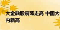 大金融股震荡走高 中国太保、浦发银行创年内新高