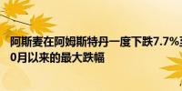 阿斯麦在阿姆斯特丹一度下跌7.7%至903欧元创下2022年10月以来的最大跌幅